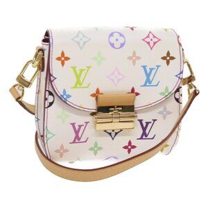 LOUIS VUITTON Monogram Multicolor Heart Breaker Bag White LV Auth